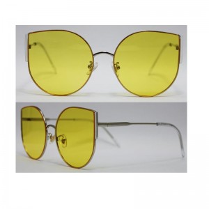 Lunettes de soleil en métal avec logo personnalisé en gros femmes yeux de chat