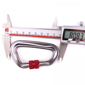 Crochet en plein air escalade camp principal serrure mousqueton écrou multifonctions boucle d'escalade attache rapide équipement de verrouillage de sécurité trou de détection d-vis serrure principale aviation en alliage d'aluminium