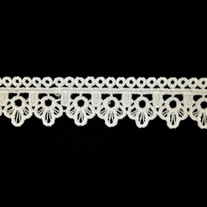 Dentelle de soie de lait de qualité supérieure, 2,1 cm de dentelle polyester, dentelle Guipure, dentelle