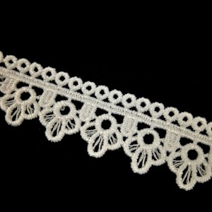 Dentelle de soie de lait de qualité supérieure, 2,1 cm de dentelle polyester, dentelle Guipure, dentelle