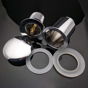 Laiton chromé et chromé à déclic avec vidage pour bassin