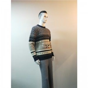 SWEATER RLMS0031F EN MÉTAL À IMPRIMÉ NAVY