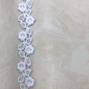 Dentelle de soie de lait 7 #, dentelle de polyester / nylon, dentelle de coton