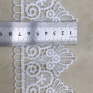 Dentelle de soie de lait 8 #, dentelle de polyester / nylon, dentelle de coton
