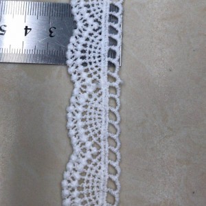 Dentelle de soie de lait 10 #, dentelle de polyester / nylon, dentelle de coton