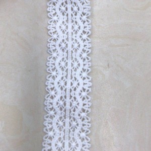 Dentelle de soie de lait 11 #, dentelle de polyester / nylon, dentelle de coton
