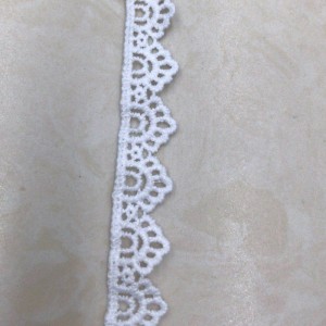 Dentelle de soie de lait 12 #, dentelle de polyester / nylon, dentelle de coton