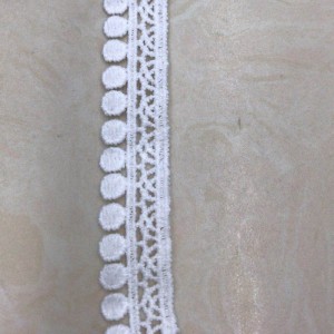 Dentelle de soie de lait 19 #, dentelle de polyester / nylon, dentelle de coton