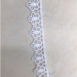 Dentelle de soie de lait 20 #, dentelle de polyester / nylon, dentelle de coton
