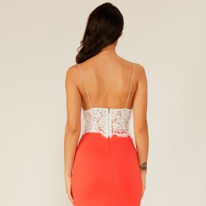 Camisole à volants en mousseline de soie sexy de haute qualité avec dames décontractées