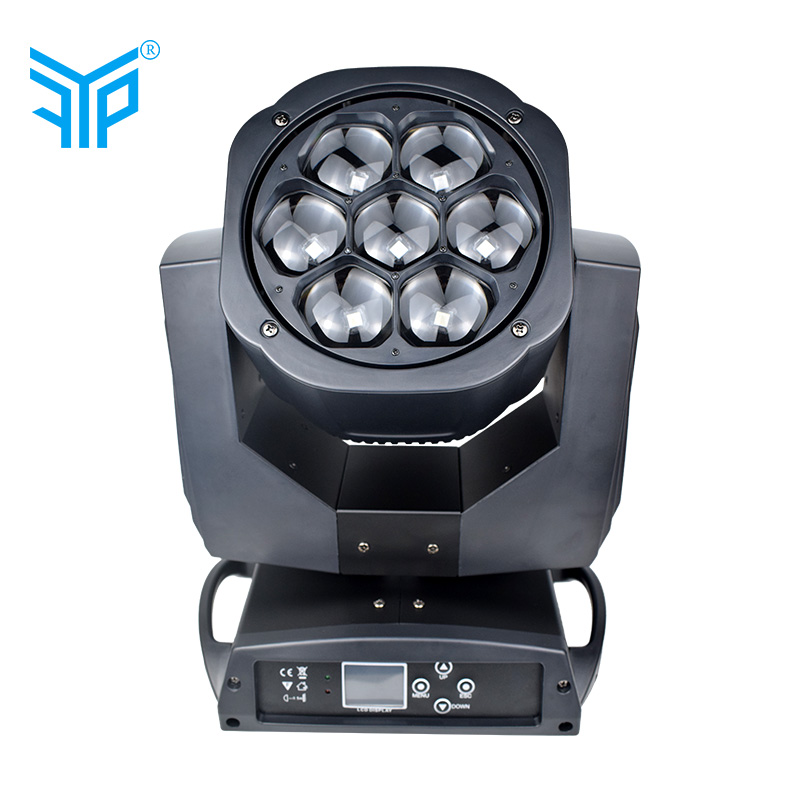 dernière qualité durable 7 * 15w led disco lumières abeille yeux lumière principale mobile, usine gros