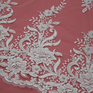 MF510CGB 135 CM Sequin Brodé Robe De Mariée De Mariage Décoratif À Coudre Dentelle Applique Garniture Artisanat Pour Les Accessoires Du Vêtement