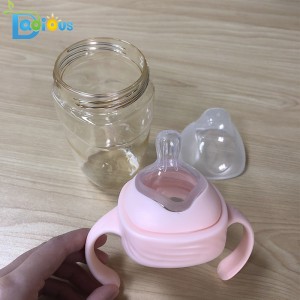 Nouveau-né Sans BPA PPSU Biberon 240ML Biberon Logo Personnalisé Bébé Bouteille De Lait avec Poignée