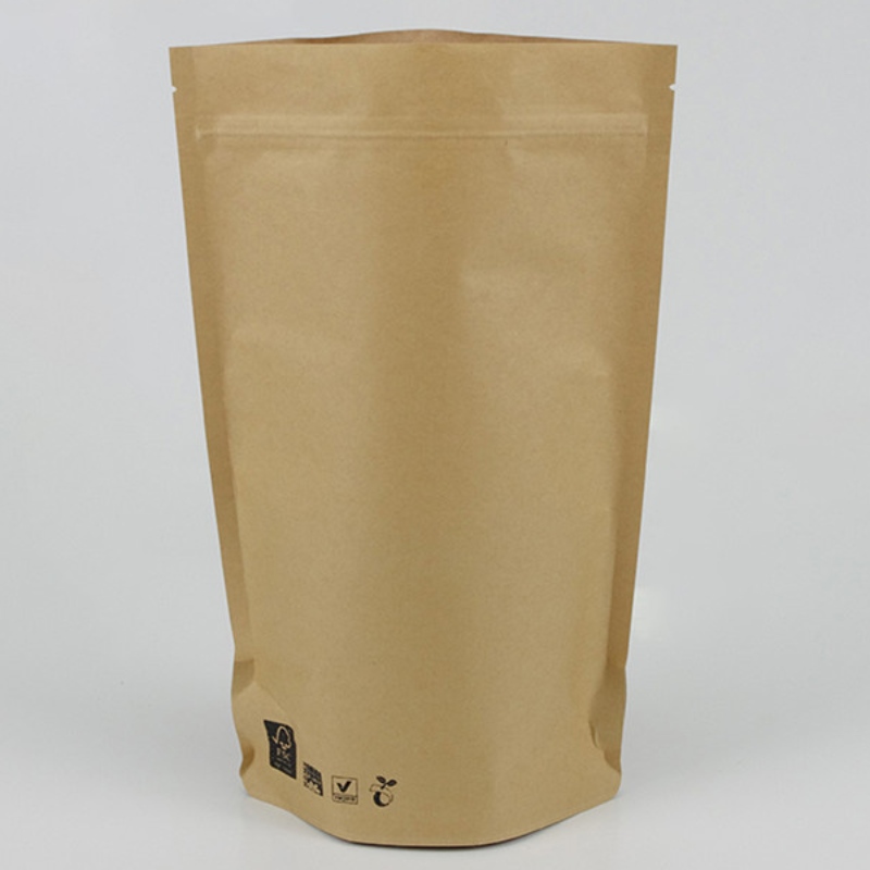 emballage biodégradable et recyclable sacs kraft 100g 250g 500g etc.