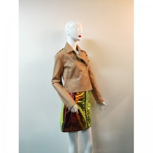 VESTE BIKER PU MARRON RLWPJ0006N