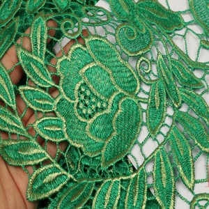 Robe de mariée vente chaude 3d tissu de dentelle brodée pour les femmes