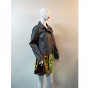 VESTE BIKER PU NOIR RLWPJ0014N