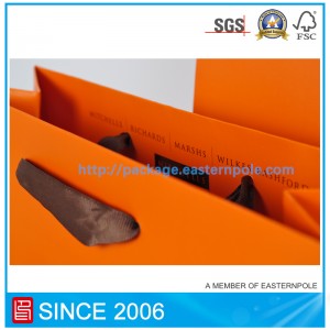 Sac de papier commercial avec un design personnalisé