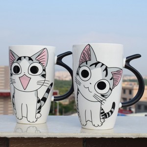 Tasse en céramique de décalque personnalisé en gros pour le cadeau promotionnel