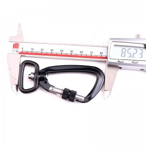 Crochet extérieur escalade camping verrouillage principal mousqueton alpinisme boucle multi-fonction alpinisme boucle de plein air attache rapide chute rapide équipement de verrouillage de sécurité avec crochet chien chien CLIPS avia...