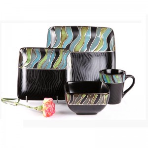 Ensembles dîners éthiopiens traditionnels en céramique fine en céramique fine