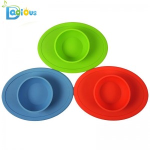 Alimentation pour bébé Set Bols en Silicone de Qualité Alimentaire Set de Table en Silicone Aspiration Bols pour Bébés