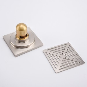 Capuchon d'évacuation de la douche caché