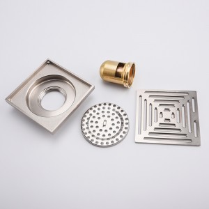 Capuchon d'évacuation de la douche caché