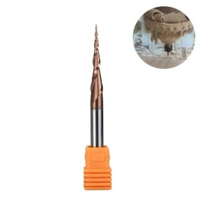 Fraise en bout de nez à bille conique 1/4 \