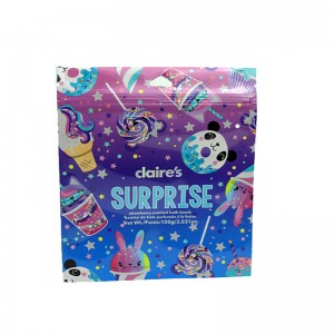 Chaleur sceau forme personnalisée impression vives respectueux de l'environnement 3 côté joint jouet sac