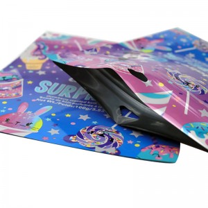 Chaleur sceau forme personnalisée impression vives respectueux de l'environnement 3 côté joint jouet sac