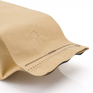 Sacs de grains de café en papier kraft brun avec valve et fermeture à glissière haute qualité 100g 250g 500g 1kg