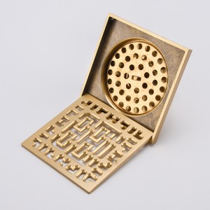 Plaque de recouvrement pour siphon de sol anti-odeurs facile à installer