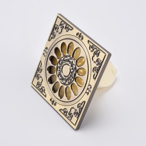 Le drain décoratif de douche en laiton de plancher de PVC couvre le filtre