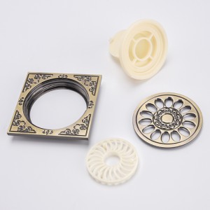 Le drain décoratif de douche en laiton de plancher de PVC couvre le filtre