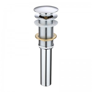 Raccords de tuyauterie fendus de robinet de baignoire chromés Click Clack sans trop-plein