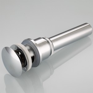 Raccord de vidange chromé pour bassin