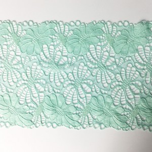 Dentelle large élastique en nylon et élasthanne de 18 cm de large pour sous-vêtements ou vêtements