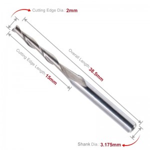 Fraises en bout carbure de 1/8 \