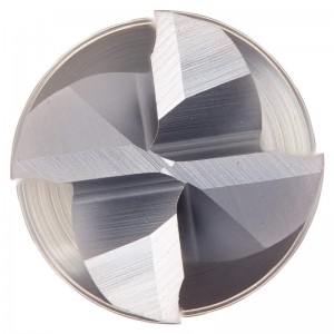 Fraise en bout en carbure monobloc, revêtue d'AlTiN, 4 dents, diamètre de 3/8 \