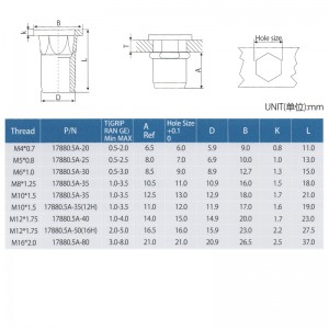 Corps semi-hexagonal à tête plate