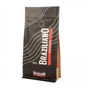 Emballage de café Zip Lock 100g pour sac à café et sac à café 1 kg avec valve de dégazage et sac à café personnalisé avec valve