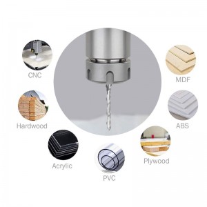 Fraises en bout carbure, diam. De la queue, diamètres de 1/8 \