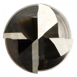 Fraise en bout en carbure monobloc extra-long, 4 cannelures, queue de 3/8 \