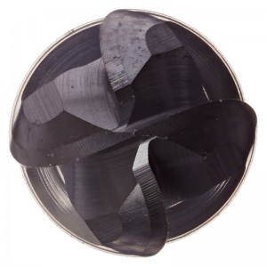 Fraise en bout carbure monobloc, revêtue, 4 dents, queue 1/4 \