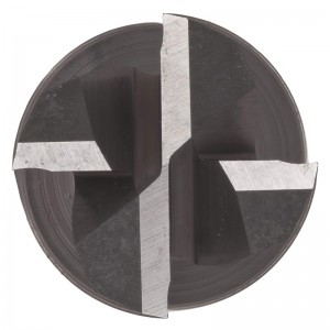 Fraise en bout carbure de micro-carbure, finition non couchée (brillante), hélice à 30 degrés, 4 dents, longueur totale de 1.5 \