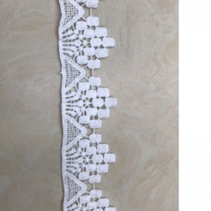 Dentelle de soie de lait 21 #, dentelle de polyester / nylon, dentelle de coton