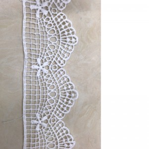 Dentelle de soie de lait 21 #, dentelle de polyester / nylon, dentelle de coton