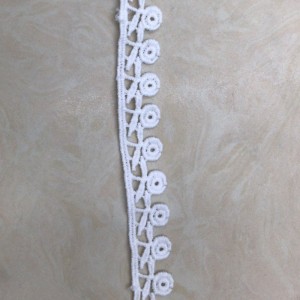 Dentelle de soie de lait 22 #, dentelle de polyester / nylon, dentelle de coton