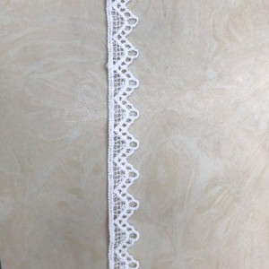 Dentelle de soie de lait 22 #, dentelle de polyester / nylon, dentelle de coton
